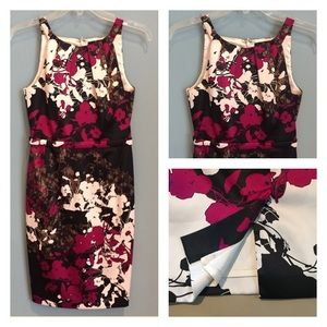 Tahari Cocktail Dress with Empire Belted Waist